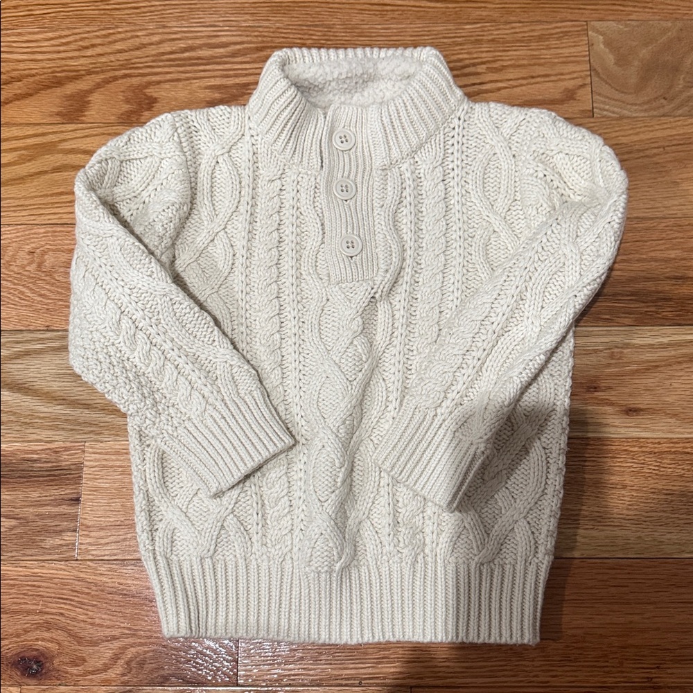 GAP Cream Cable Knit Cardigan